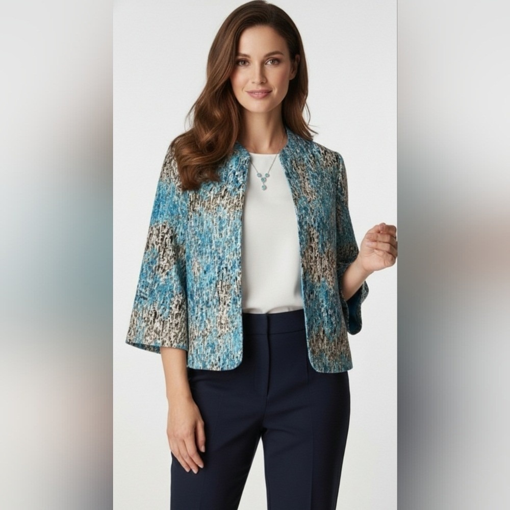 NWOT Kasper Patterned Women's Blazer Size 4P